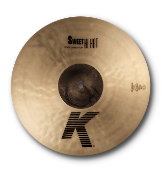 Cymbale Hi-Hat Zildjian Sweet K0724 15" (haut)